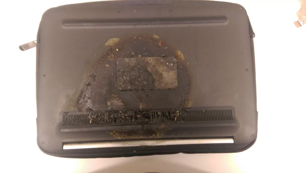 Laptop Burned in Stove