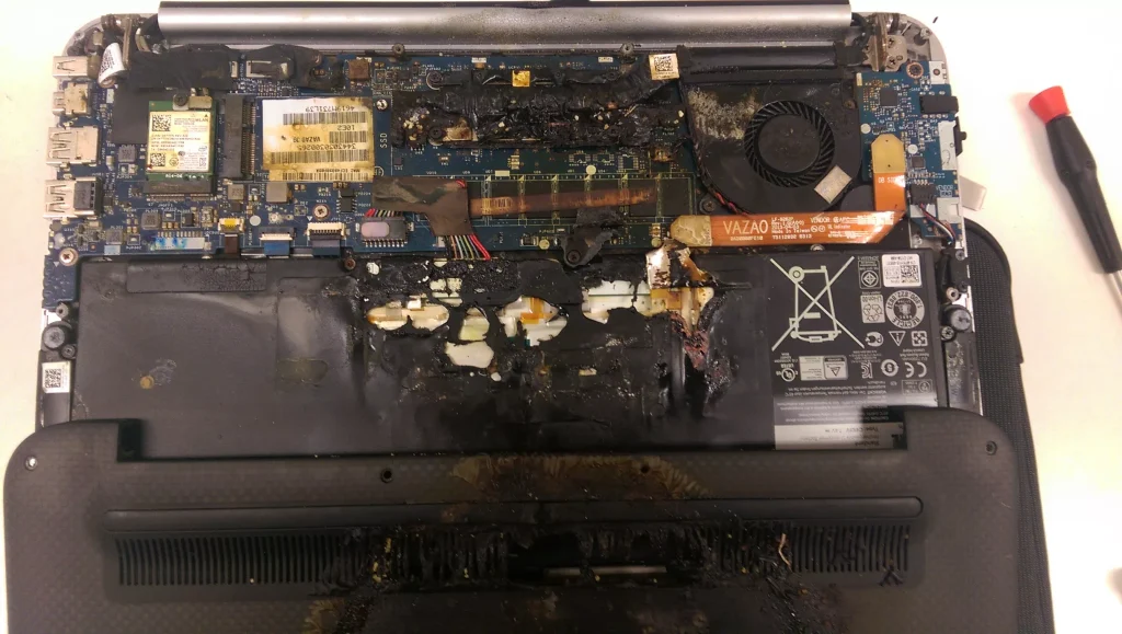 Cleaning up the hard drive inside the laptop