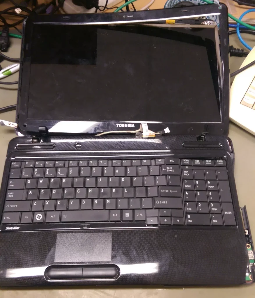 Broken Laptop for Repair at Computer Mechanics